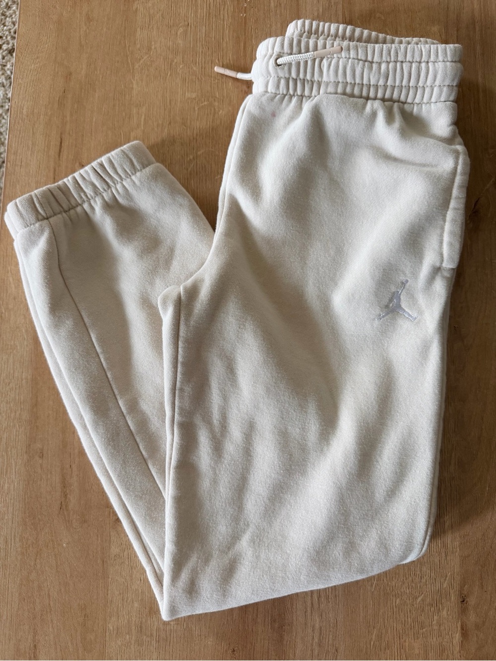 Jordan Kids Cream/Off-White Sweatpant Joggers with Jumpman